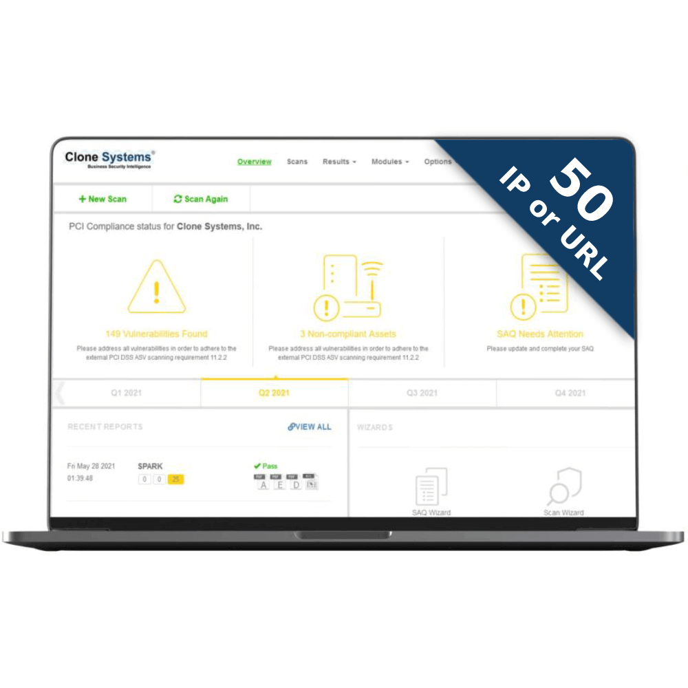 PCI Compliance Scan for up to 50 External IP addresses or domain names ...